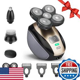 Hugdew B0g1m8rryd 5-in-1 Head Shaver For Bald Men - Rechargeable Skull