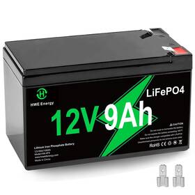 Hwe Energy B0cmqjkhtq 12v 9ah Lifepo4 Lithium Deep Cycle Rechargeable Battery 4000 Cycles