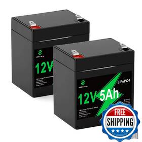 Hwe Energy B0fp2dxbmy 12v 5ah Rechargeable Lithium Battery 2 Pack 4000 Deep Cycle Lifepo4 12 Volt 5