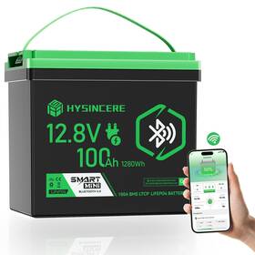 Hysincere Hy12v100-bt 12v 100ah Mini Lifepo4 Battery With Bluetooth Deep Cycle For Rv
