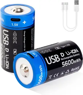 Tcd-5600-2p Insziii Rechargeable D Lithium Batteries 2 Pack 1.5v Long-lasting Size Li-ion Battery Tcd-5600-2p Insziii Rechargeable D Lithium Batteries 2 Pack 1.5v Long-lasting Size Li-ion Battery