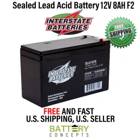 Sre-2000e Interstate Batteries Sla1079 Bruno Replacement Wheelchair Battery 12v 8ah T2/f2