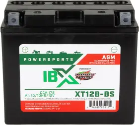 Yt12b-bs Interstate Batteries Xt12b-bs 12v 10ah Powersports Battery 175cca Agm Rechargeable Replacement For