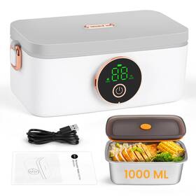 Iridesc B0dmvjqqf7 Self Heating Lunch Box 1l Battery Powered With Automatic Heat