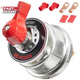 Kacola 711181063554 High Current Battery Disconnect Switch 300a 12-24v Master Power Cut Iso