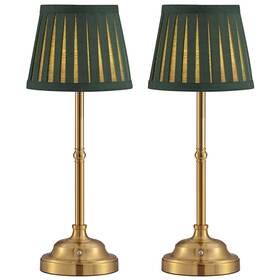 Kdg B0fgjf6zbh Cordless Led Table Lamp Set Of 2 Portable Fabric Shade 4000mah Dimmable