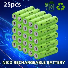 29002 Kepeak Solar Light Rechargable Batteries For Garden Lamp 1.2v Aa Ni-cd 1000mah 25 Pack