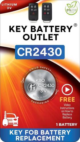 Key Battery Outlet 683404252932 Cr2430 Replacement For Fobs Universal Fit And Video Guide