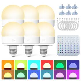 Kindeep B0fkgw3gy5 Rgb Color Changing Rechargeable E26 Led Light Bulb Battery Operated 3000mah