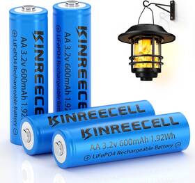 Kinreecell 445002392365 Aa 3.2v 600mah Battery Lifepo4 Double A With Low Self-discharge B