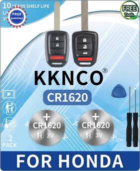 Kknco Cr1620 Key Fob Battery Replacement For Honda 2013-2020 Accord Civic Crosstour Cr