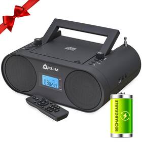 Klim B0bn32h7bv Boombox B4 Portable Cd Player Am/fm Radio Bluetooth Usb Aux Rechargeable