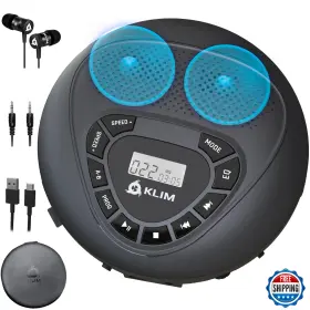 B0c9hzzsw7 Klim Speaker Portable Bluetooth Cd Player With Built-in Speakers New Discman B0c9hzzsw7 Klim Speaker Portable Bluetooth Cd Player With Built-in Speakers New Discman