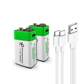 Lankoo 604697236386 Usb 9v Lithium Ion Rechargeable Battery High Capacity 650mah