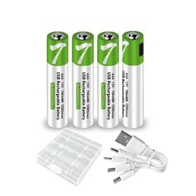 Lankoo 607605172233 4pcs Aaa Battery Batteries Usb/type-c Rechargeable High Cap