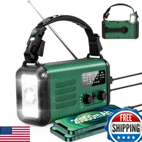B0dhck4jgz Leaton Hand Crank Emergency Radio Noaa Weather With Am/fm And Solar 20000ma