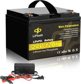 Lifbatt Lifbatt24v12ah 24v 12ah Lifepo4 Battery Lithium Iron Phosphate Rechargeable 4000 Deep