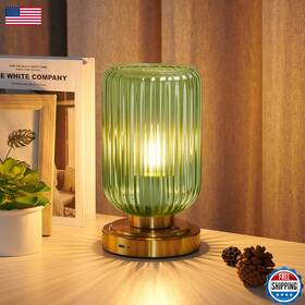 Lightround B0dw3r3qlh Cordless Table Lamp 7500mah Rechargeable Dimmable Gold/green