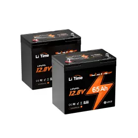 Litime 702571565475 2packs 12v 65ah Lifepo4 Lithium Battery For Wheelchair Mobility Scooter