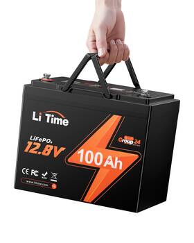 Litime L12v100-100-group24-4-a70-1 12v 100ah Rv Lithium Battery Group 24 Rechargeable Lifepo4 Wit