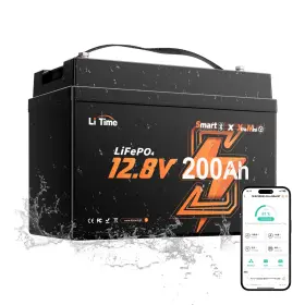 L12v200-200-bt-8-a105 Litime 12v 200ah Mini Lifepo4 Battery With Bluetooth Group 31 Up To 20000 D