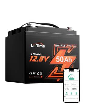 Litime L12v50-50-tm-bt-4-a38 12v 50ah Lifepo4 Lithium Trolling Motors Battery Bluetooth