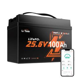 Litime L24v100-100-bt-8-a105 24v 100ah Group 31 Bluetooth Lithium Battery For Trolling Motors Mini