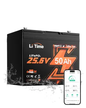 L24v50-50-tm-bt-8-a70 Litime 24v 50ah Bluetooth Lifepo4 Lithium Battery Low-temp Cutoff Protection