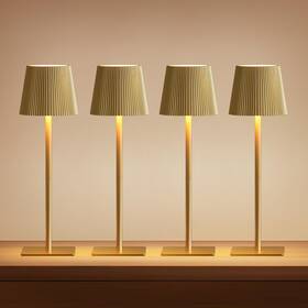 Lutec B0flq556nv 4 Pack Cordless Table Lamp 6000mah Rechargeable Water-resistant Touch Cont