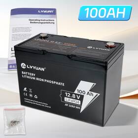 Lvyuan 12v30ah-s 12v 115ah 100ah Lifepo4 Battery Deep Cycle Built-in Bms For Solar Rv Off Grid