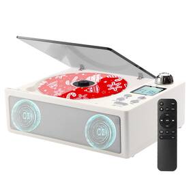 M-amazup B0f9w874rg M-amazup Cd Player Portable Desktop Rechargeable Battery Dual Speakers