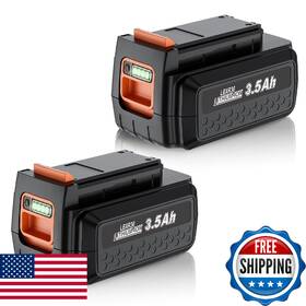 Maxofpowr B0ft36hkvy 2 Pack 40v 3.5ah Lithium Battery Replacement For Black And Decker Lbx2