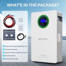 Mfuzop Dt-48100 48v 100ah Wall Mounted Lifepo4 Lithium Battery 100a Bms Solar Rv Boat