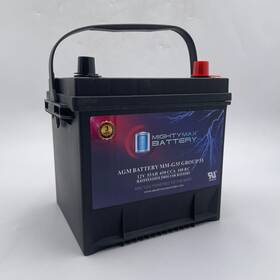 Mighty Max 850054073877 Mm-g35 Agm Car Battery Group 35 12v 55ah 650 Cca Start Stop