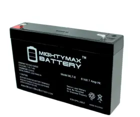 Mighty Max 860000524926 Battery 6-volt 7 Ah Sealed Lead Acid Sla Rechargeable