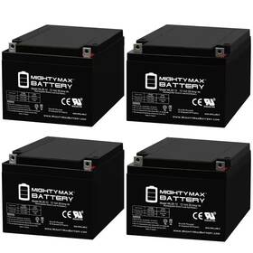 Mighty Max Battery 313020782765 12-volt 26ah Sla Replacement For Csb Gp12260 Gp 12260 - 4 Pack