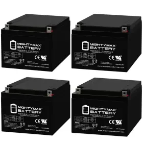 Gp12260 Mighty Max Battery 313020782765 12-volt 26ah Sla Replacement For Csb Gp 12260 - 4 Pack