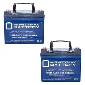 Dc35-12a Mighty Max Battery 313027388359 12-volt 35ah Gel Replaces Fullriver Dc35-12 A - 2 Pack Dc35-12a Mighty Max Battery 313027388359 12-volt 35ah Gel Replaces Fullriver Dc35-12 A - 2 Pack
