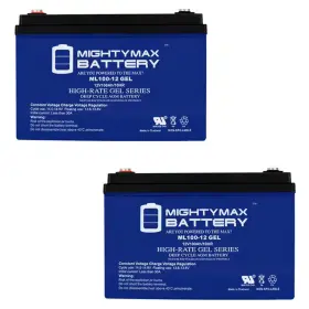 Mighty Max Battery 313098130109 12-volt 100ah Gel Replacement Compatible With Deep Rv Marine Solar Syste Mighty Max Battery 313098130109 12-volt 100ah Gel Replacement Compatible With Deep Rv Marine Solar Syste