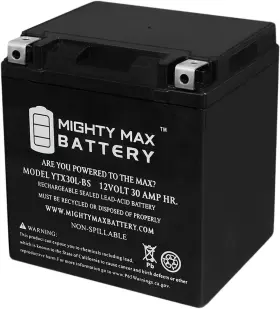Ytx30l-bs Mighty Max Battery 3469363 Motorcycle -12 Volt 30 Ah New Ytx30l-bs Mighty Max Battery 3469363 Motorcycle -12 Volt 30 Ah New
