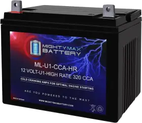 Ml-u1-ccahr Mighty Max Battery 3878105 -12 Volt 320 Cca Nut And Bolt Nb Terminal Re Ml-u1-ccahr Mighty Max Battery 3878105 -12 Volt 320 Cca Nut And Bolt Nb Terminal Re