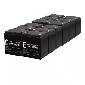 Mighty Max Battery 445010672695 12-volt 5ah Rechargeable Sealed Lead Acid - 12 Pack