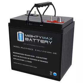 Mighty Max Battery 445017765741 6v 210ah Dual Terminal Sla Replacement Compatible With Camper Golf Cart