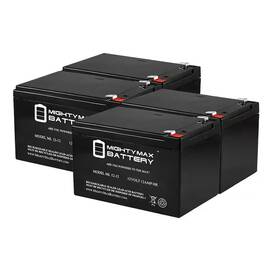 Mighty Max Battery 445039543549 12-volt 12 Ah Sealed Lead Acid Rechargeable 4-pack