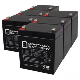 Mighty Max Battery 445041429480 12-volt 5ah F2 Sla Replacement For Npp Np12-5ah - 6 Pack