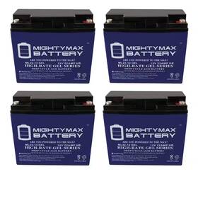 Mighty Max Battery 445042768779 12-volt 22ah Gel Replaces 20ah Kung Long Wp20-12 - 4 Pack
