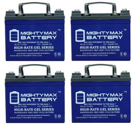 Mighty Max Battery 445042770758 12-volt 35ah Gel Replacement For Pride Mobility Sc4401 - 4 Pack