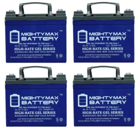 Sc4401 Mighty Max Battery 445042770758 12-volt 35ah Gel Replacement For Pride Mobility - 4 Pack Sc4401 Mighty Max Battery 445042770758 12-volt 35ah Gel Replacement For Pride Mobility - 4 Pack