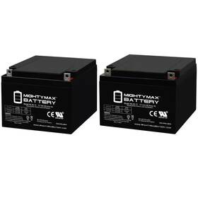 Mighty Max Battery 705353457104 Ml26-12 12-volt 26ah Replacement For Slaa12-26nb - 2 Pack