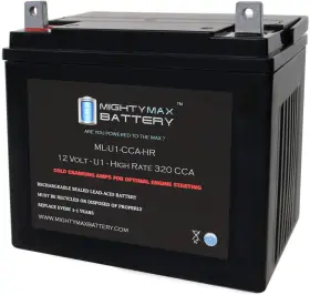 Ml-u1-ccahr610 Mighty Max Battery Ml-u1-ccahr 12v 320cca For Kubota Zg327 Turf Tractor Ml-u1-ccahr610 Mighty Max Battery Ml-u1-ccahr 12v 320cca For Kubota Zg327 Turf Tractor